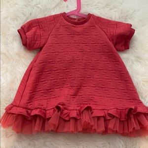 FENDI kids orange dress